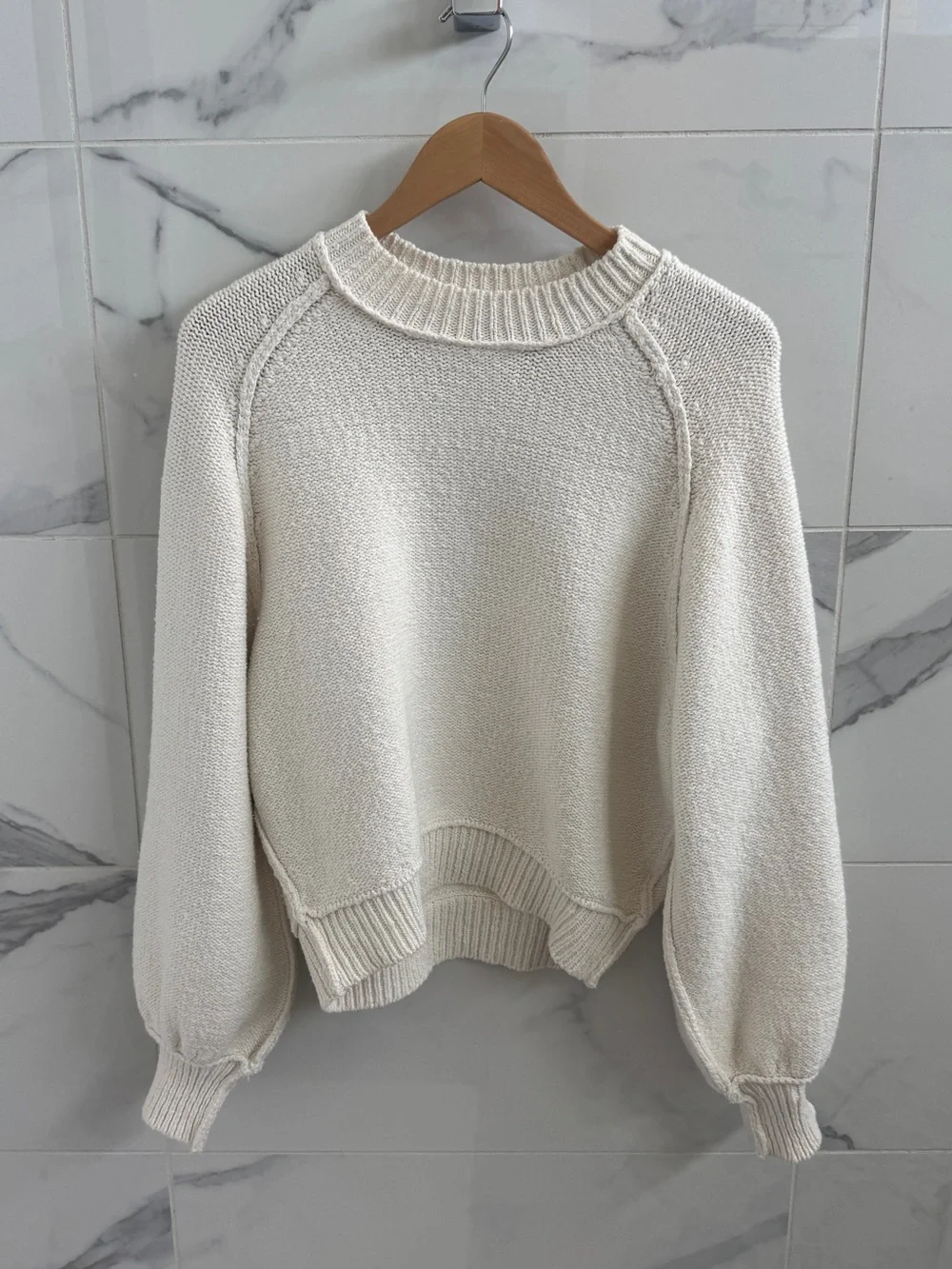 Free People Riley pull over sweater in creamy white - medium - perfect condition